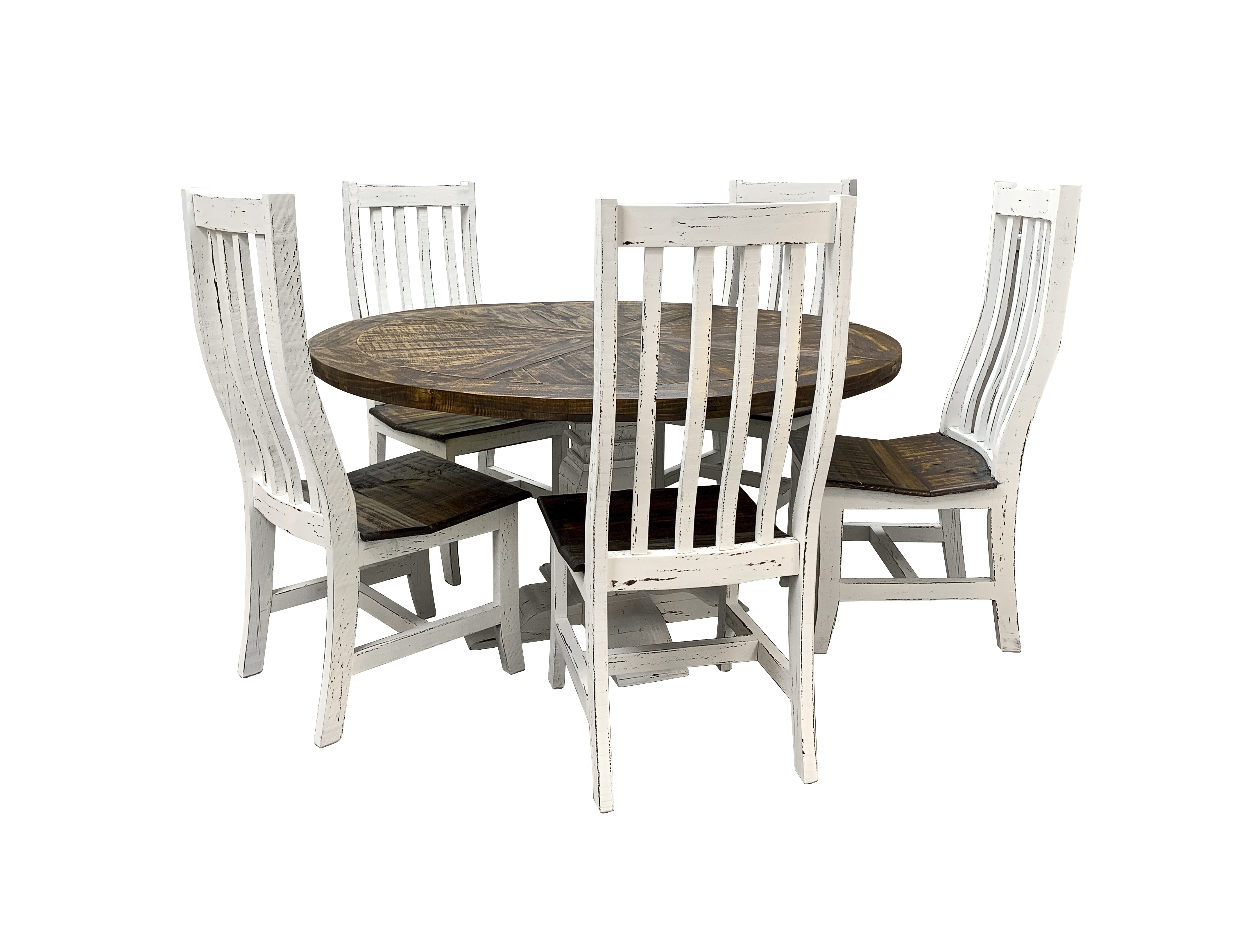 (image for) Antique White Round Rustic